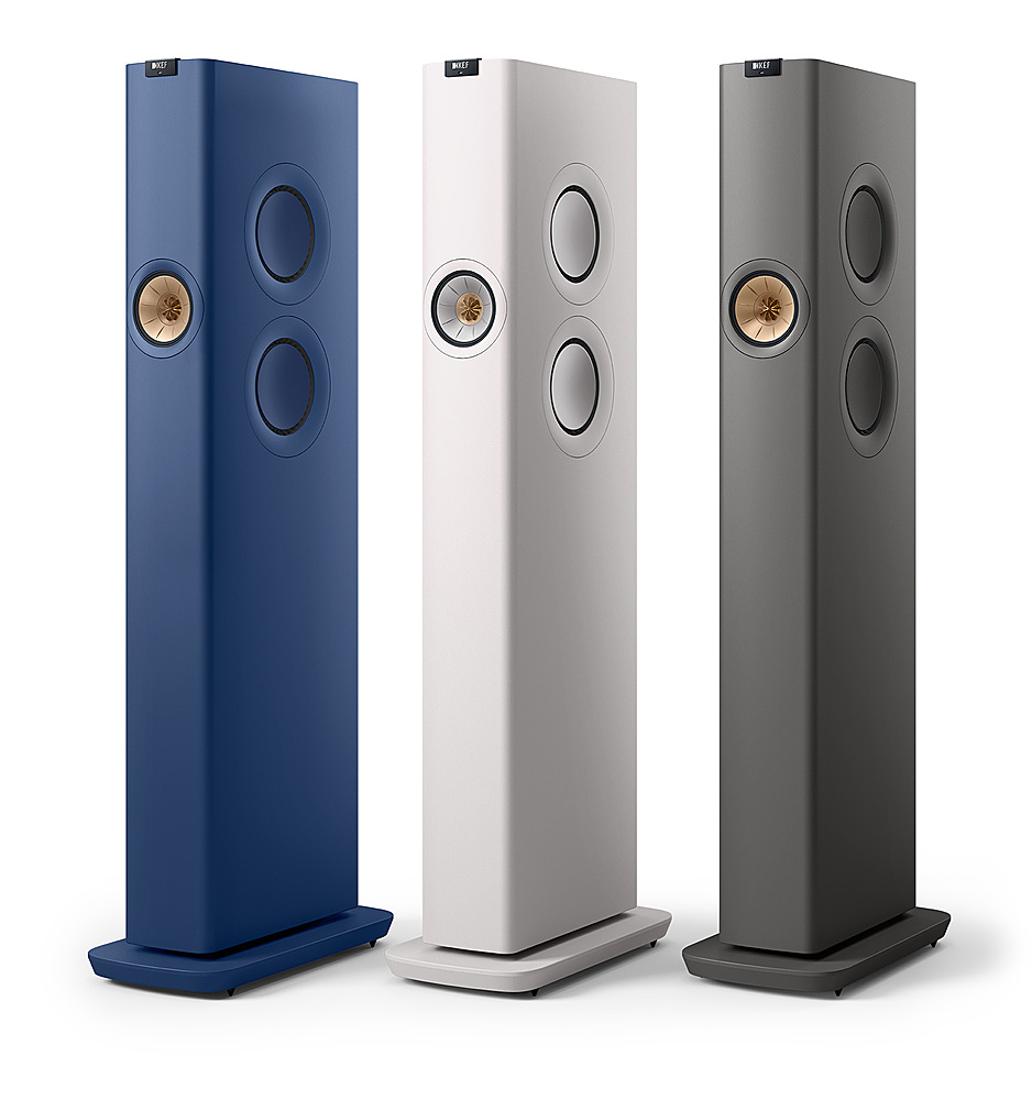 KEF LS60 Wireless Floorstanding Speakers Pair ROYAL BLUE LS60WBU - Best Buy