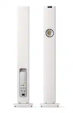 Front. KEF - LS60 Wireless Floorstanding Speakers Pair - WHITE.