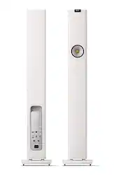 KEF - LS60 Wireless Floorstanding Speakers (Pair) - White - Front_Zoom