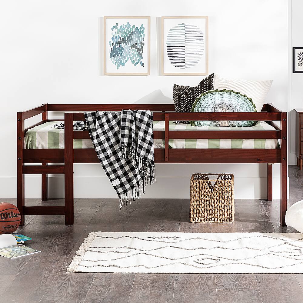 Best Buy Walker Edison Low Loft Solid Wood TwinSize Bed Espresso