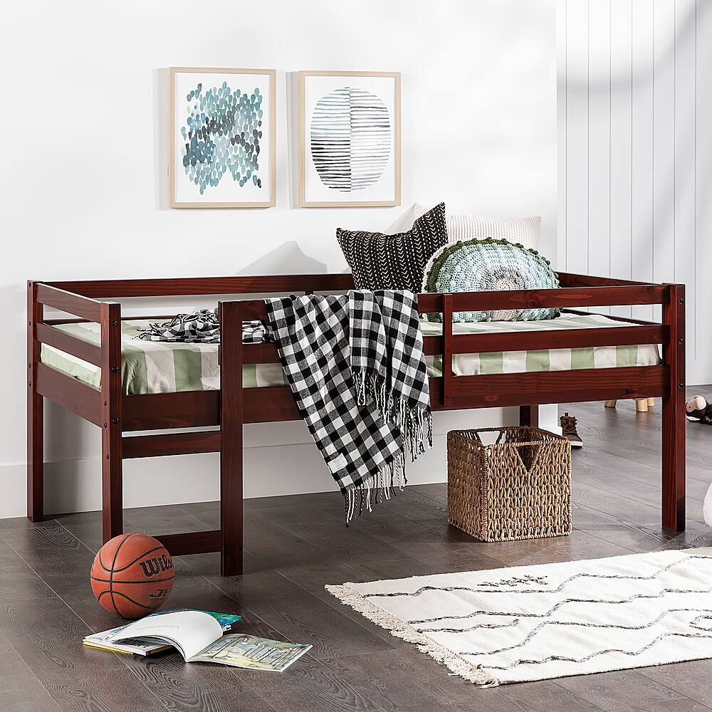 Best Buy Walker Edison Low Loft Solid Wood TwinSize Bed Espresso