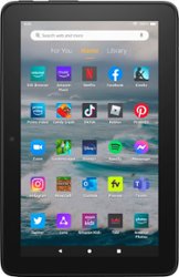 Amazon - Fire 7 (2022) 7” tablet with Wi-Fi 32 GB - Black - Front_Zoom