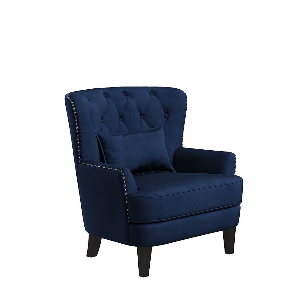 Best Buy Lifestyle Solutions Lindsor Tufted Club Chair Navy Blue