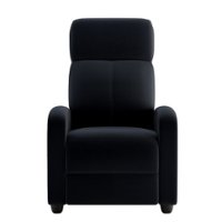 Relax A Lounger - Ashton Manual Recliner - Black - Front_Zoom