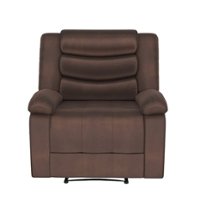 Lifestyle Solutions - Harrington Manual Recliner - Brown - Front_Zoom