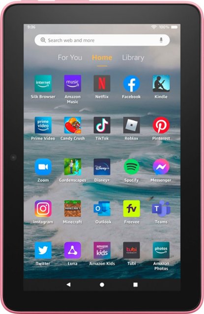 Front Zoom. Amazon - Fire 7 (2022) 7” tablet with Wi-Fi 16 GB - Rose.