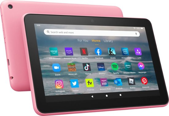 Angle Zoom. Amazon - Fire 7 (2022) 7” tablet with Wi-Fi 32 GB - Rose.