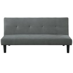Serta - Englewood Convertible Sofa - Dark Grey - Front_Zoom