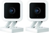 Wyze - Cam v3 with Color Night Vision, 1080p HD Indoor/Outdoor Security Camera, Alexa and Google Assistant, 2-Pack - White - Front_Zoom