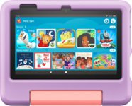 Front Zoom. Amazon - Fire 7 Kids Ages 3-7 (2022) 7" tablet with Wi-Fi 16 GB - Purple.