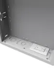Front. Peerless-AV - 14x14" In-wall Box with Duplex Surge Suppressor - White.