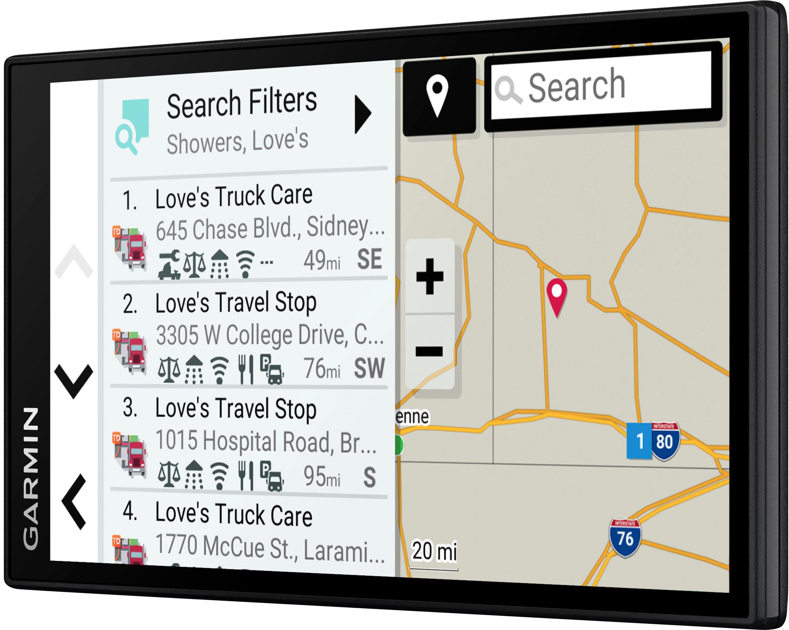 Left. Garmin - dēzl OTR610 6" Trucking GPS - Black.