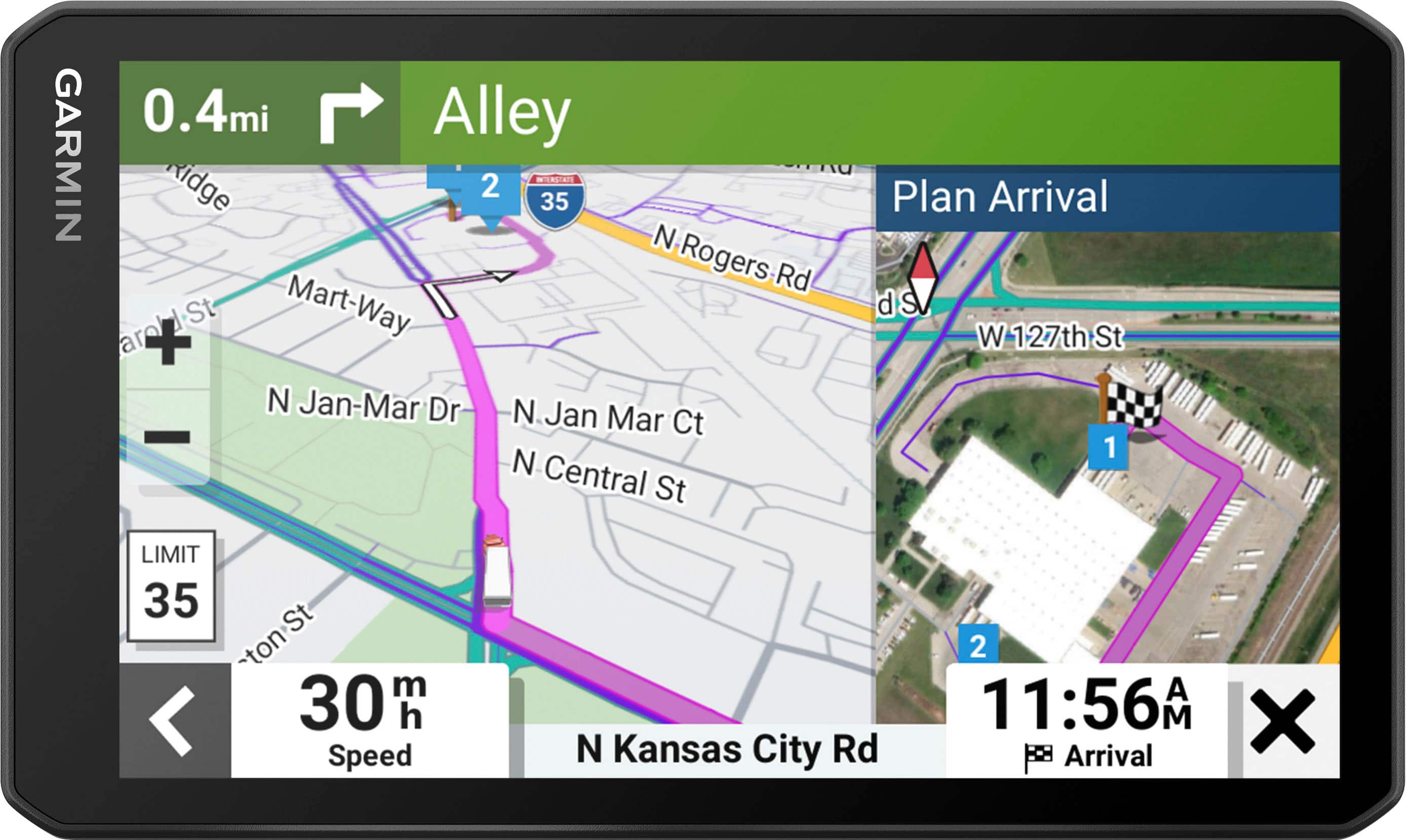 Garmin - dēzl OTR710 7" Trucking GPS - Black - Front_Zoom