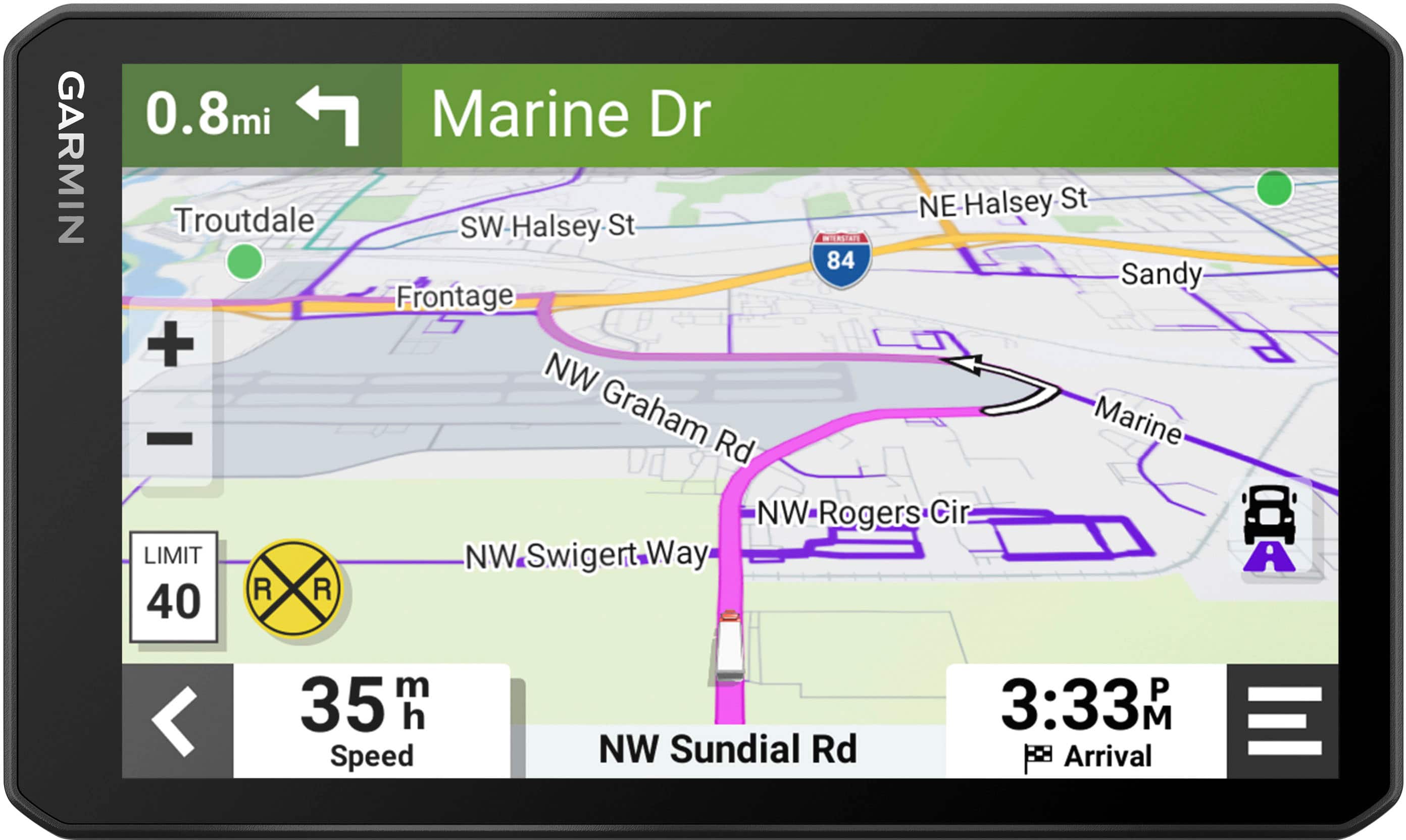 Alt View 12. Garmin - dēzl OTR710 7" Trucking GPS - Black.