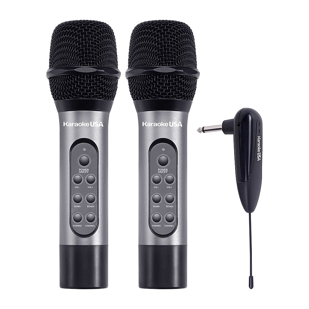 primavera filtrar diferencia Karaoke USA Professional Dual UHF Wireless Microphone System WM906 - Best  Buy
