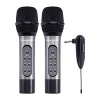 Karaoke USA - Professional Dual UHF Wireless Microphone System - Front_Zoom