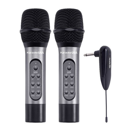 Portable UHF Wireless Microphone System - Battery Operated Dual