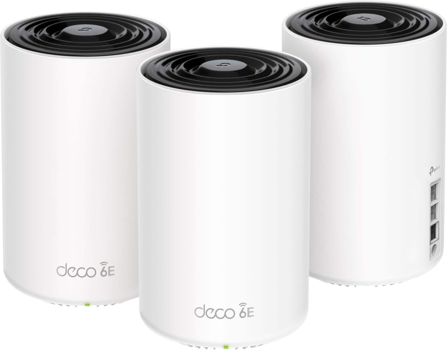 The text on the image reads "deco 6E" twice, which indicates that there are two identical devices in the image.