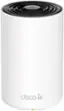Left. TP-Link - Deco XE75 Pro AXE5400 Tri-Band Wi-Fi 6E Whole Home Mesh System (3-Pack) - White.