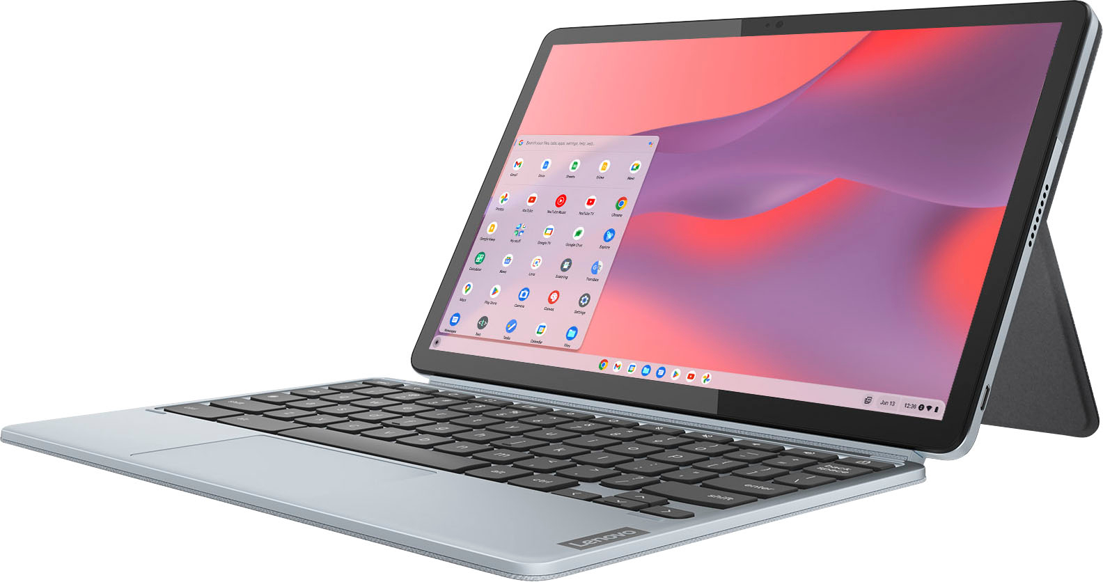 Lenovo - IdeaPad Duet 3 Chromebook - 11.0" (2000x1200) Touch 2-in-1 Tablet - Snapdragon 7cG2 - 4G RAM - 128G eMMC - with Keyboard - Misty Blue