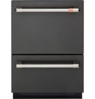 Café 24" Top Control Built-In Double Drawer Dishwasher - Matte black - Front_Zoom