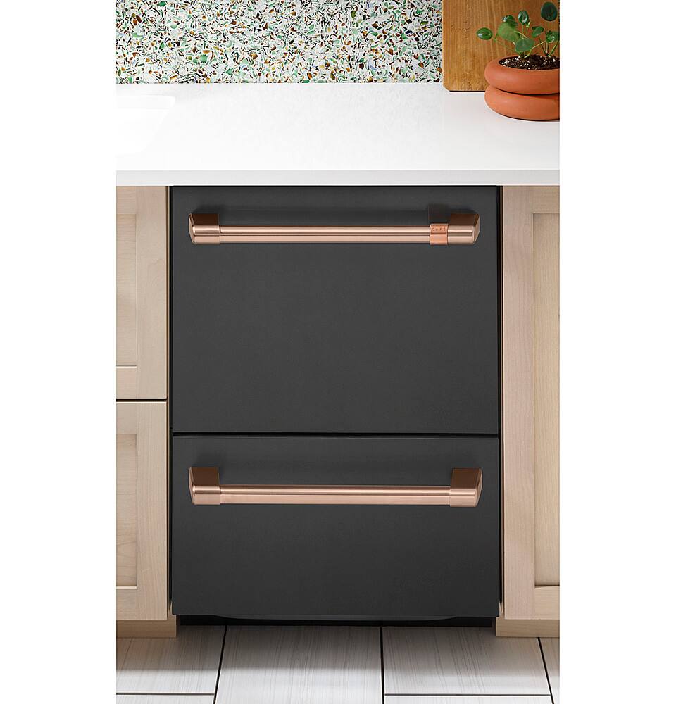 Alt View 25. Café - 24" Top Control Built-In Double Drawer Dishwasher, Customizable - Matte Black.