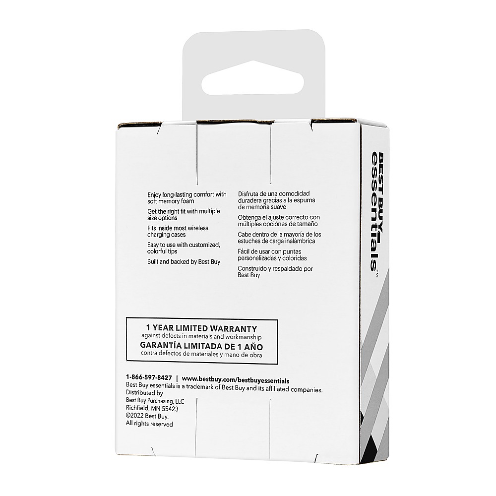 Best Buy: Best Buy essentials™ Replacement Memory Foam Eartips Black BE ...