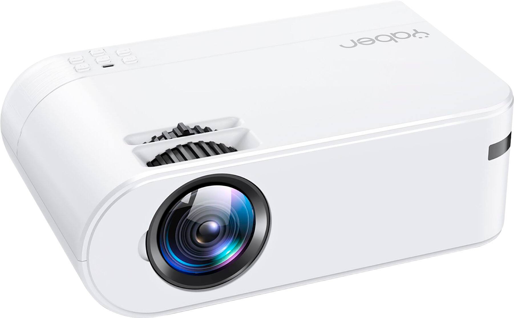 Back. Yaber - Yaber Buffalo U2 HIFI Stereo Projector with 720P Resolution, WiFi Wireless Screen Mirroring, and Zoom Function - White.