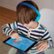 Alt View 19. Belkin - SoundForm™ Mini Volume-Limited Wireless On-Ear Headphones for Kids - Blue.