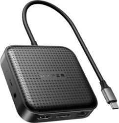 Hyper - 7-Port USB4 Mobile Dock - Black - Front_Zoom