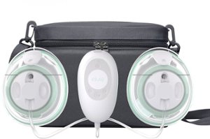 Elvie - Stride Plus Hands-Free, Hospital-Grade Electric Breast Pump - White - Front_Zoom