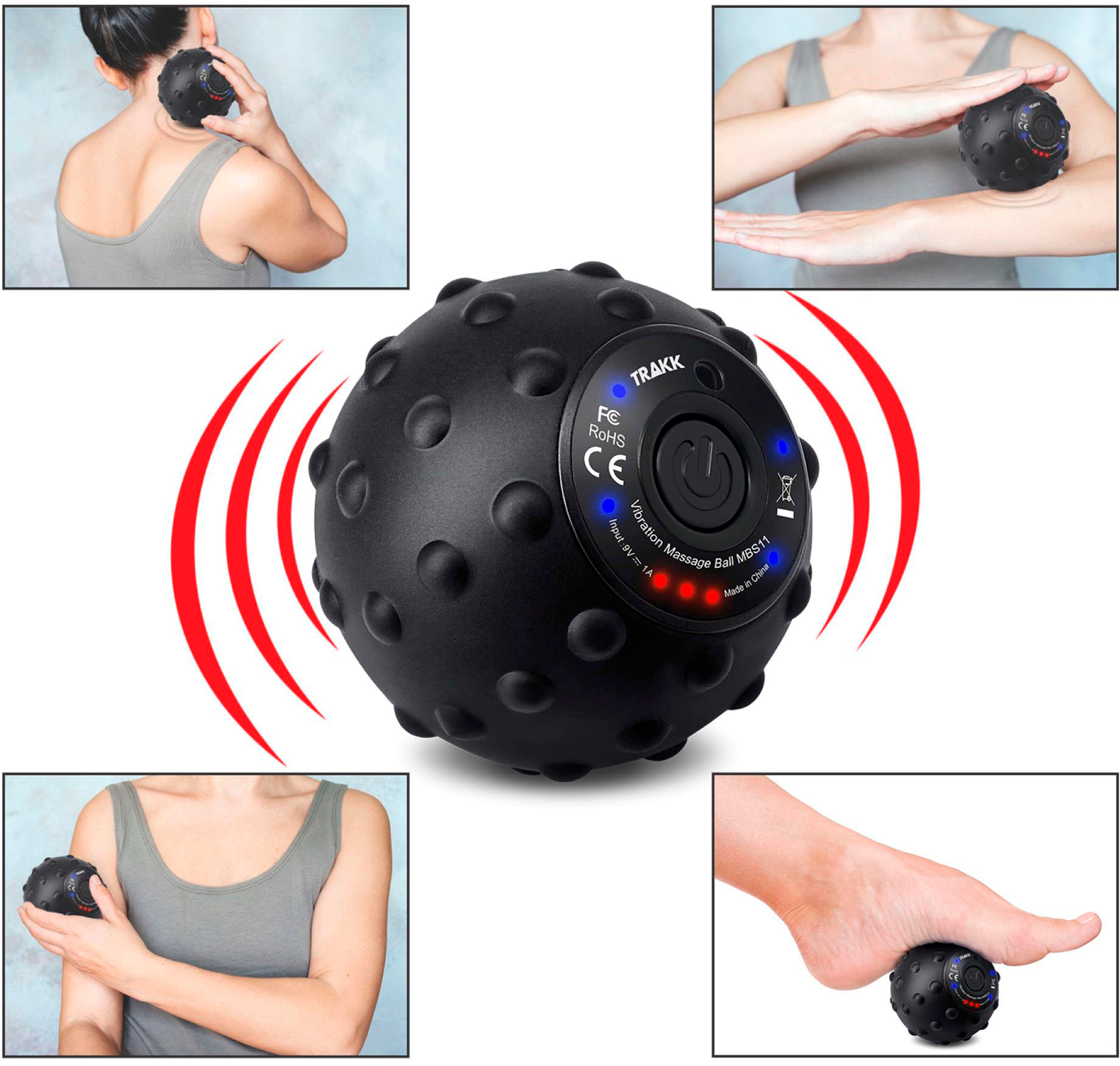 TRAKK Orbi Multi Speed Vibrating Recovery Massage Ball Black  LTR-MASBALL204A-BK - Best Buy