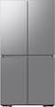 Dacor - 36 in. Wide 22.8 Cu. Ft. 4-Door French Reveal Door 36" Counter Depth Refrigerator with Beverage Center - Silver Stainless Steel