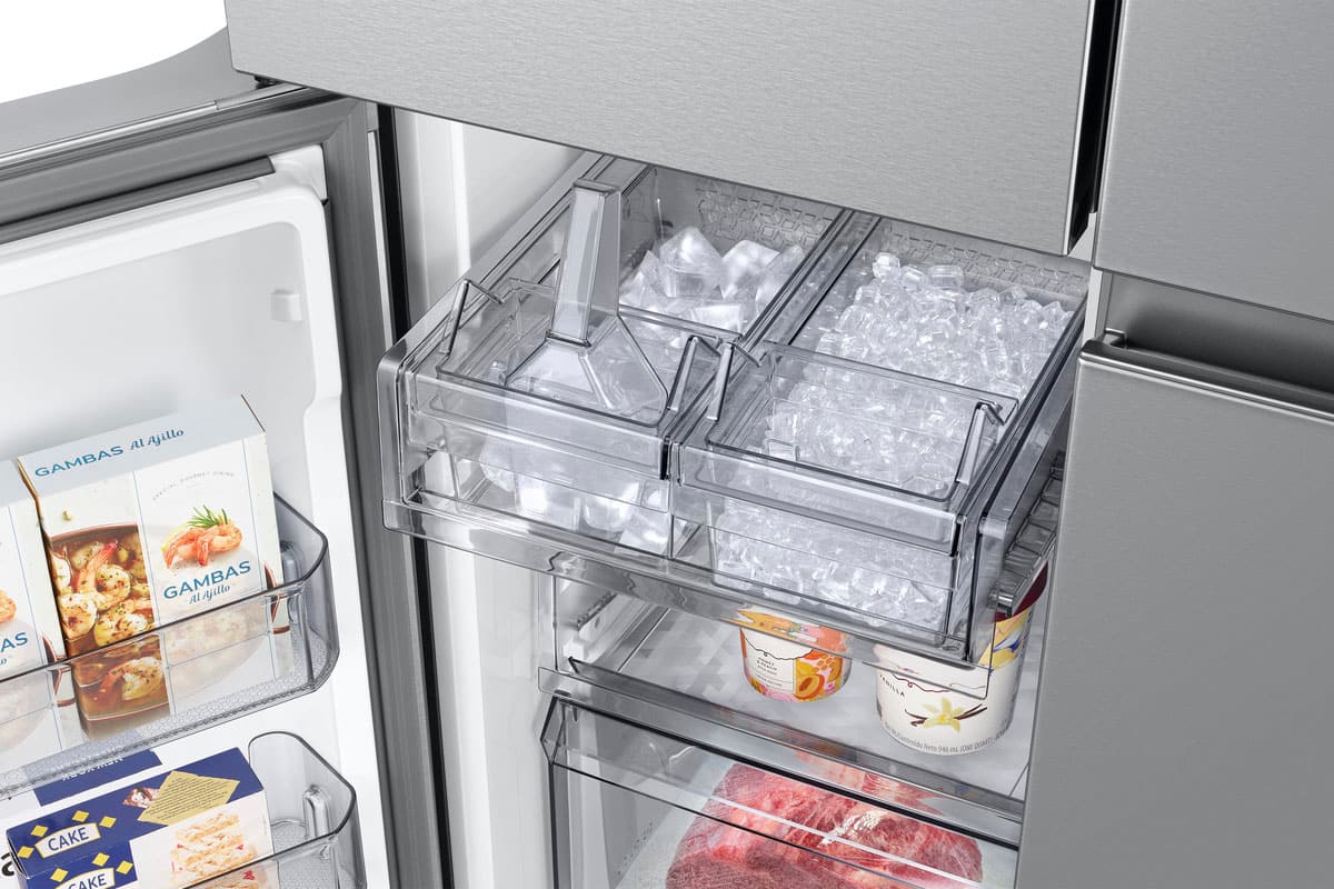 Alt View 12. Dacor - 22.8 Cu. Ft. 4-Door French Reveal Door 36" Counter Depth Refrigerator with Beverage Center - Silver Stainless Steel.