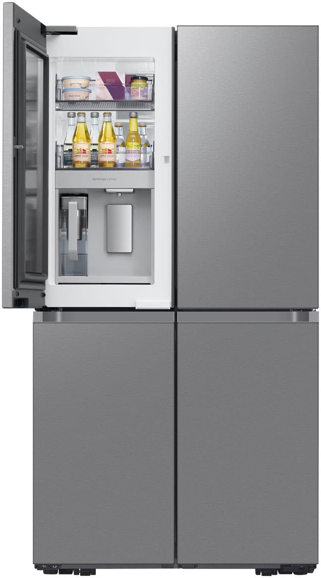 Alt View 1. Dacor - 22.8 Cu. Ft. 4-Door French Reveal Door 36" Counter Depth Refrigerator with Beverage Center - Silver Stainless Steel.
