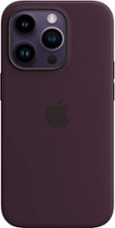 Apple - iPhone 14 Pro Silicone Case with MagSafe - Elderberry - Front_Zoom