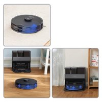 Roborock S7MaxV Ultra Wi-Fi Connected Robot Vacuum and Sonic Mop with Empty Wash Fill Dock - black - Front_Zoom