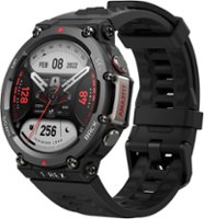 Amazfit - T-Rex 2 Outdoor Smartwatch 35.3 mm - Ember Black - Front_Zoom
