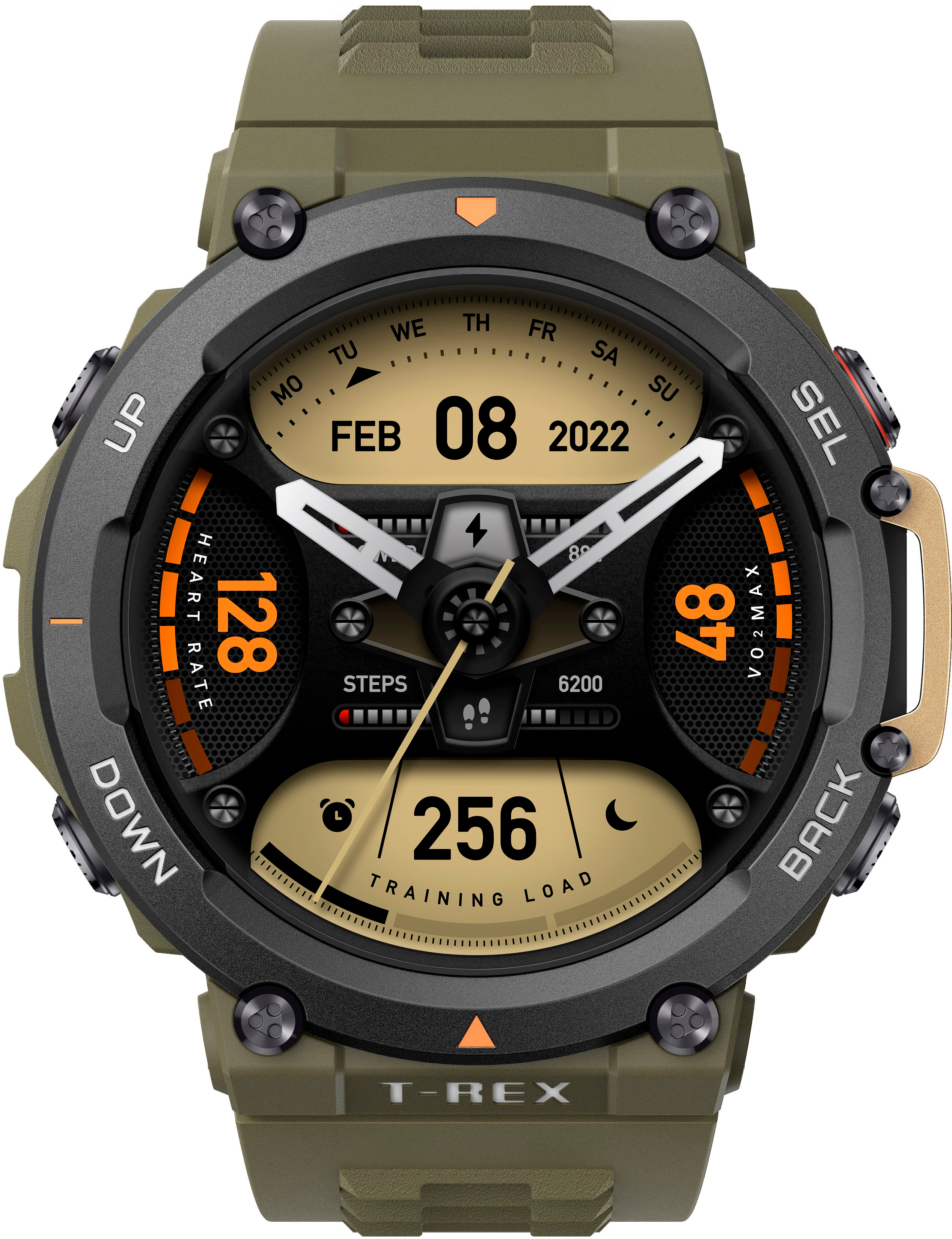 Best Buy: Amazfit T-Rex 2 Outdoor Smartwatch 35.3mm Polymer Alloy Wild  Green W2170OV1N