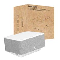 Logitech - Logi Dock All-in One Laptop Docking Station with Speakerphone for Zoom, Google Meet, Google Voice - White - Front_Zoom