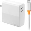 Insignia™ - 140W Dual Port USB-C Compact Wall Charger Kit for MacBook Pro 16”, Smartphone, and Tablet - White