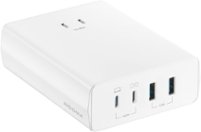 Insignia™ - 140W 4-Port USB and USB-C Desktop Charger Kit for MacBook Pro 16”, Laptops, Smartphone, Tablet, and More - White - Front_Zoom
