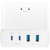 Insignia 100W 4-Port USB & USB-C Desktop Charger Kit for MacBook Pro & More (White)