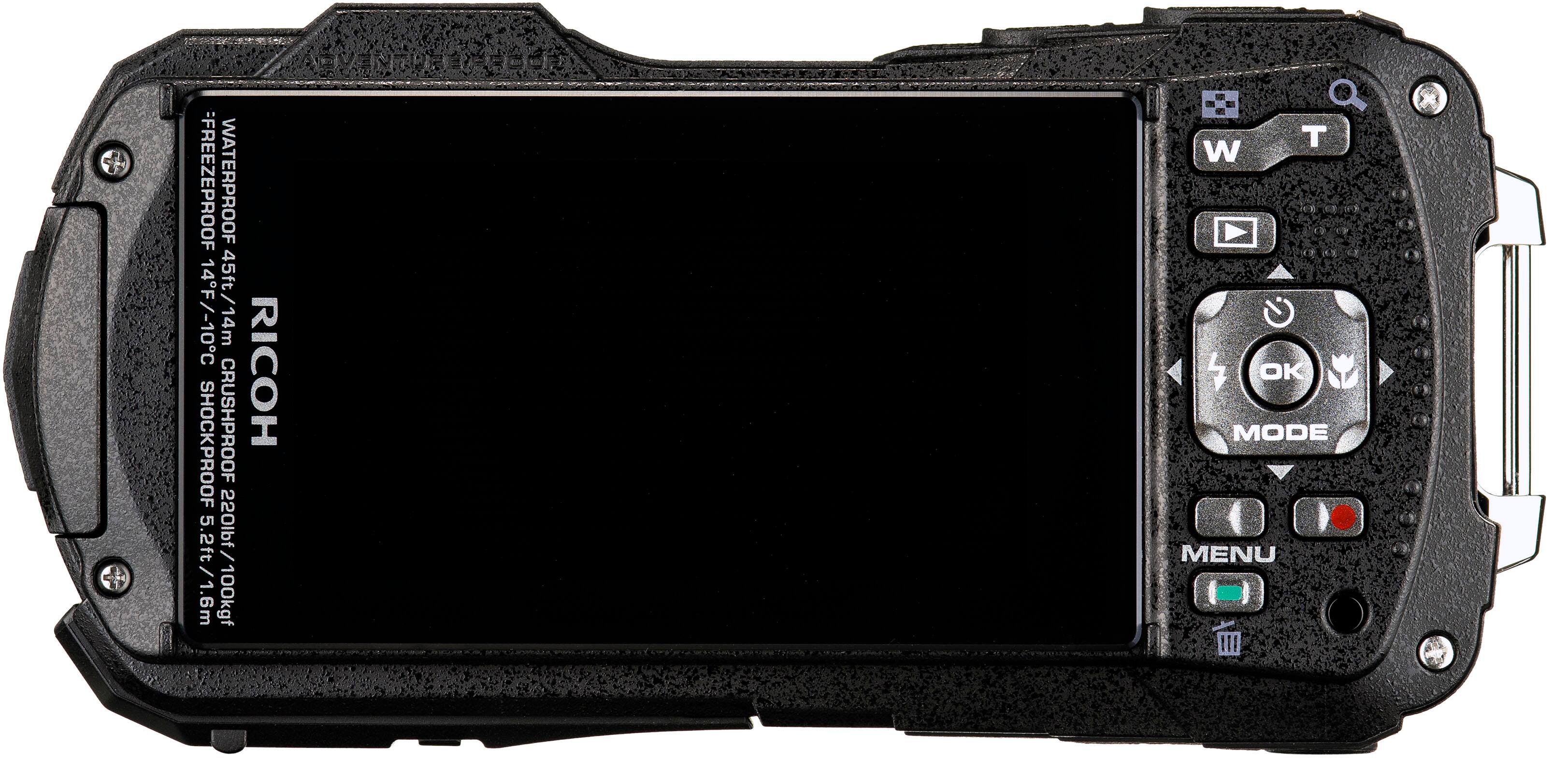 Back. Ricoh - WG-80 16.0 Megapixel Waterproof Digital Camera - Orange.