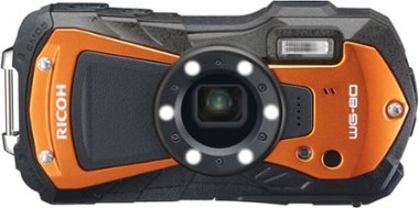 Ricoh - WG-80 16.0 Megapixel Waterproof Digital Camera - Orange - Front_Zoom