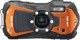 Ricoh - WG-80 16.0 Megapixel Waterproof Digital Camera - Orange
