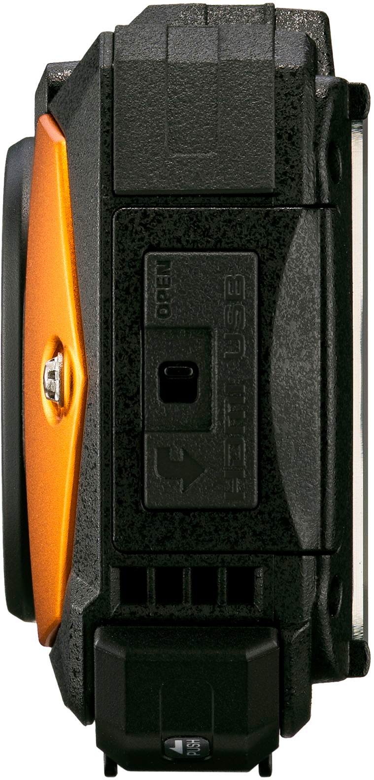 Ricoh WG-80 16.0 Megapixel Waterproof Digital Camera Orange 03128