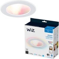 WiZ - 6" Recessed Color and Tunable Wi-Fi Smart LED Downlight - White - Front_Zoom