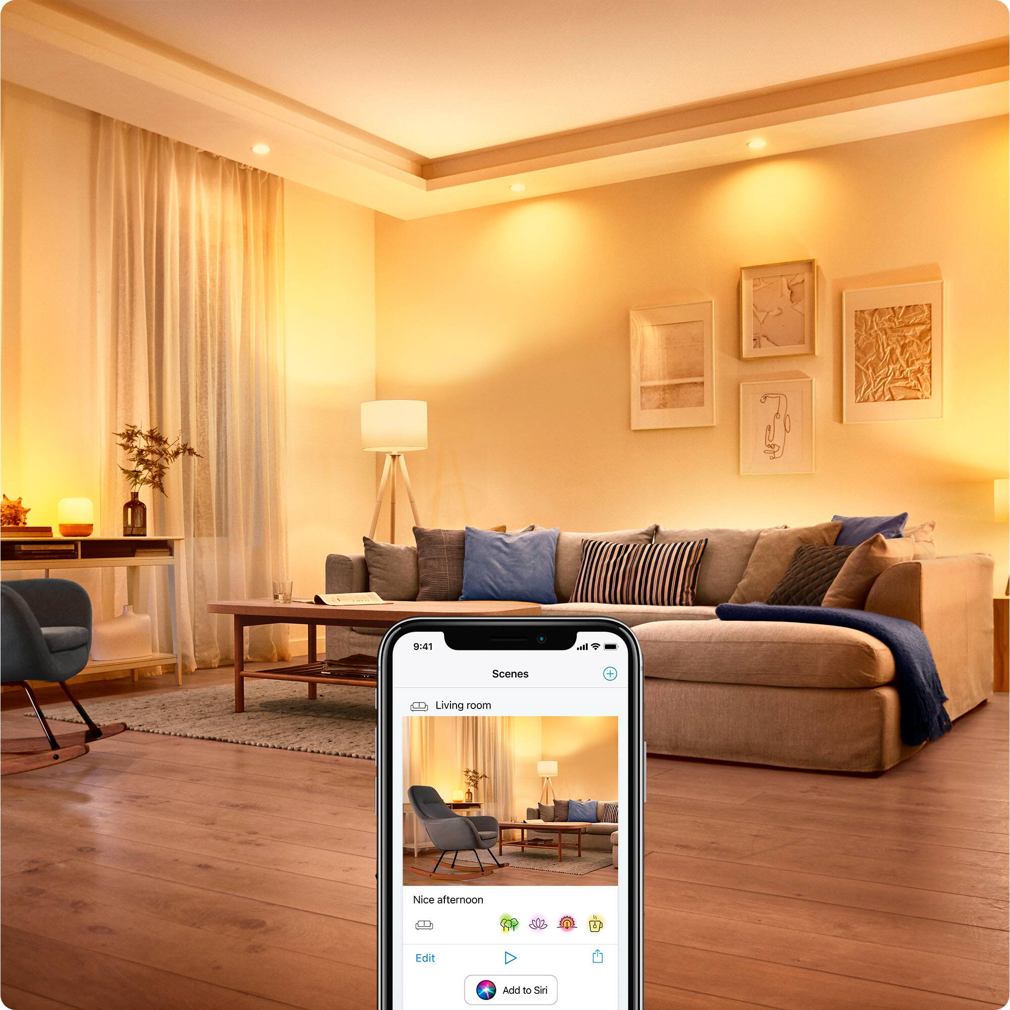 WiZ 6" Recessed Color and Tunable WiFi Smart LED Downlight White