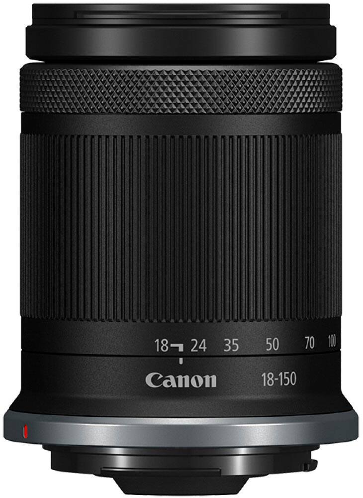 Angle View: Canon - RF-S 18-150mm f/3.5-6.3 IS STM Standard Zoom Lens for RF Mount Cameras - Black